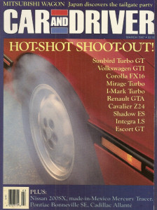 CAR & DRIVER 1987 MAR - ALLANTE, ACHILLE VARZI, 4X4